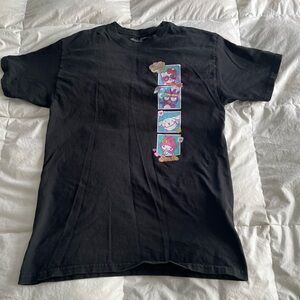 Sanrio Black Short Sleeve T-Shirt with Colorful Graphic